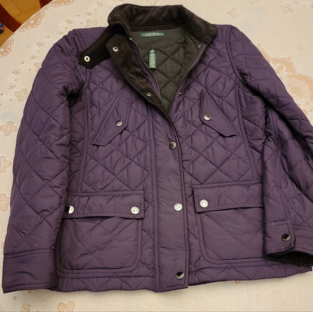 Ralph Lauren purple puffer size Medium Womens